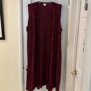 LuLaRoe Burgundy Vest NWT